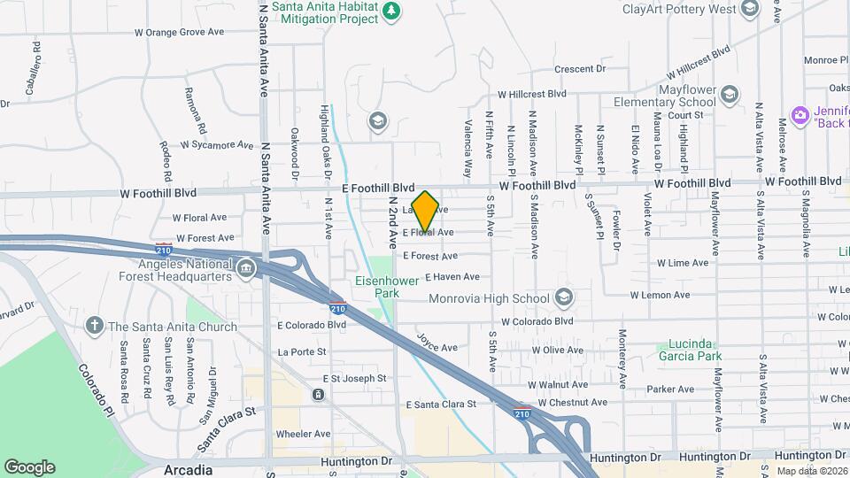 232 E Floral Ave Map and Location Details