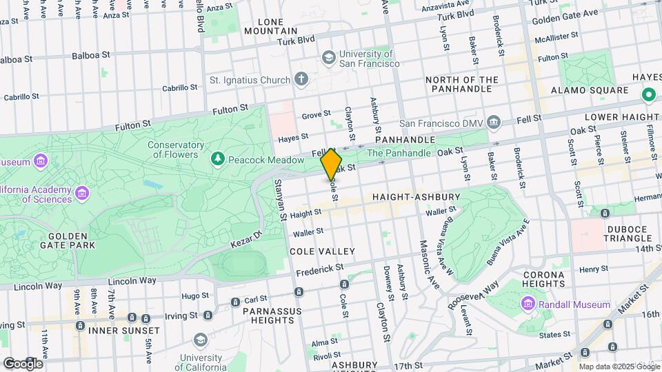455 Cole St Mapa y Detalles de la Ubicación