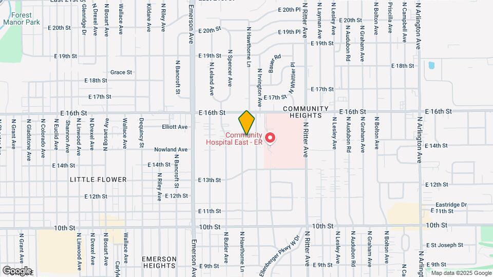 1509 N Hawthorne Ln, Unit BEDROOM 1B Map and Location Details