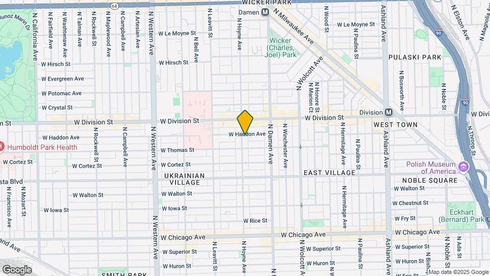 1123 N Hoyne Ave, Unit G Mapa y Detalles de la Ubicación