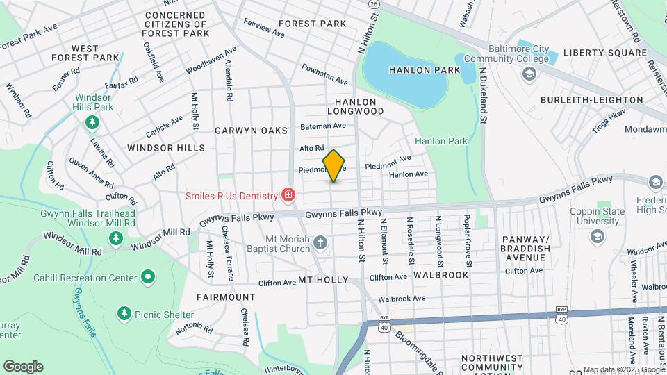 3344 Mondawmin Ave Map and Location Details