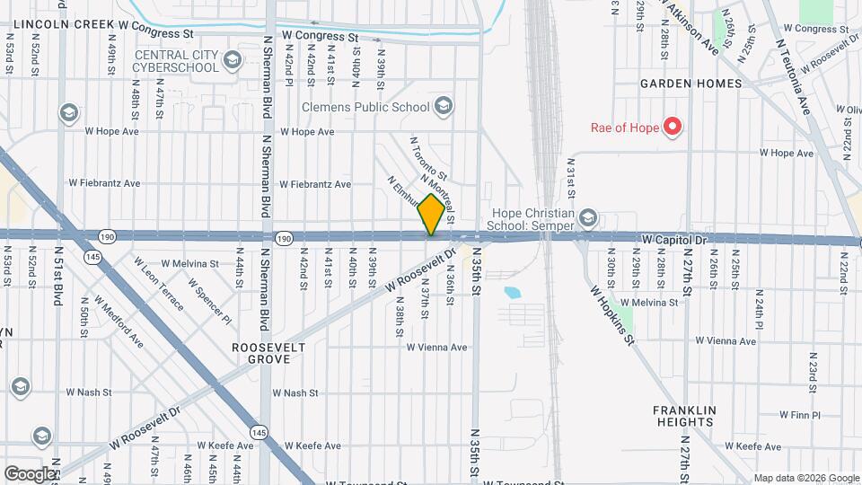 3625 W Capitol Dr Map and Location Details