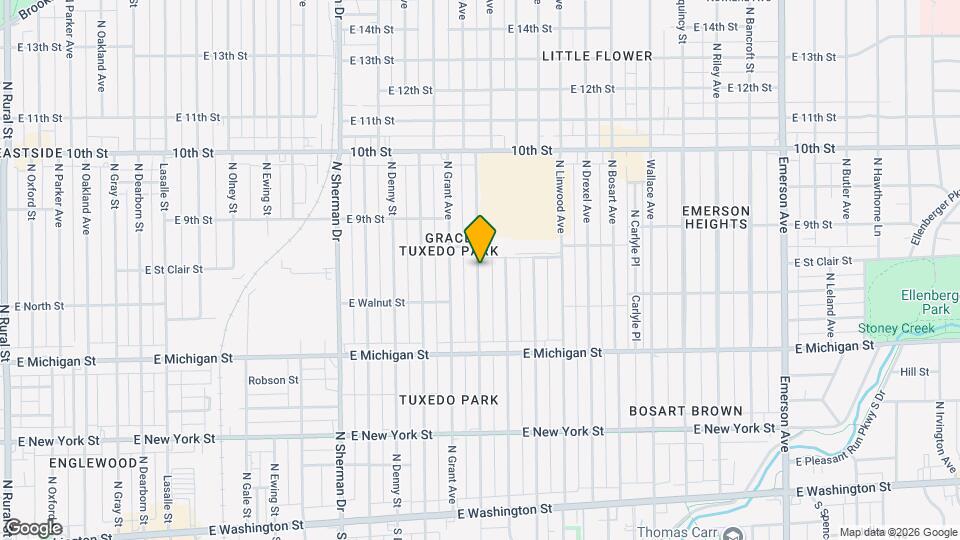 801 N Gladstone Ave Map and Location Details