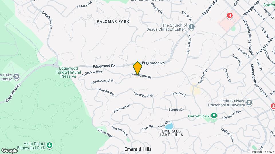 1925 Cordilleras Rd Map and Location Details