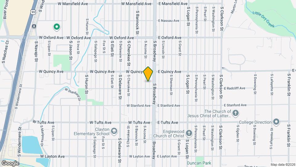 4370 S Acoma St Map and Location Details