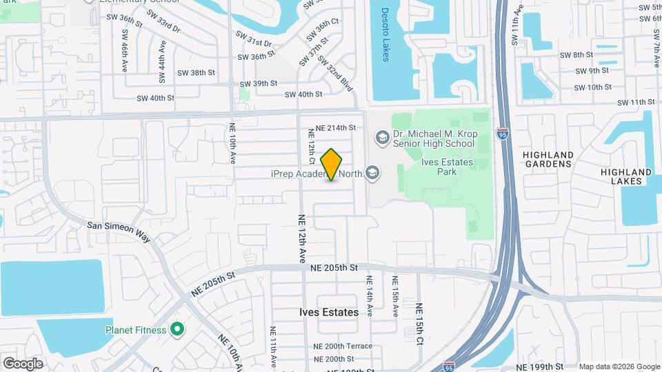 1281 NE 210th Terrace Map and Location Details