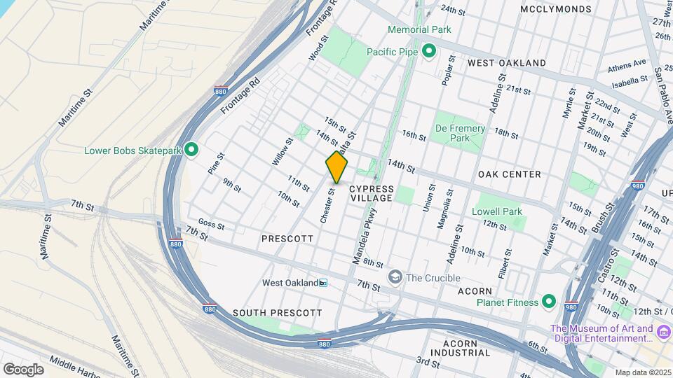 1128 Chester St Mapa y Detalles de la Ubicación