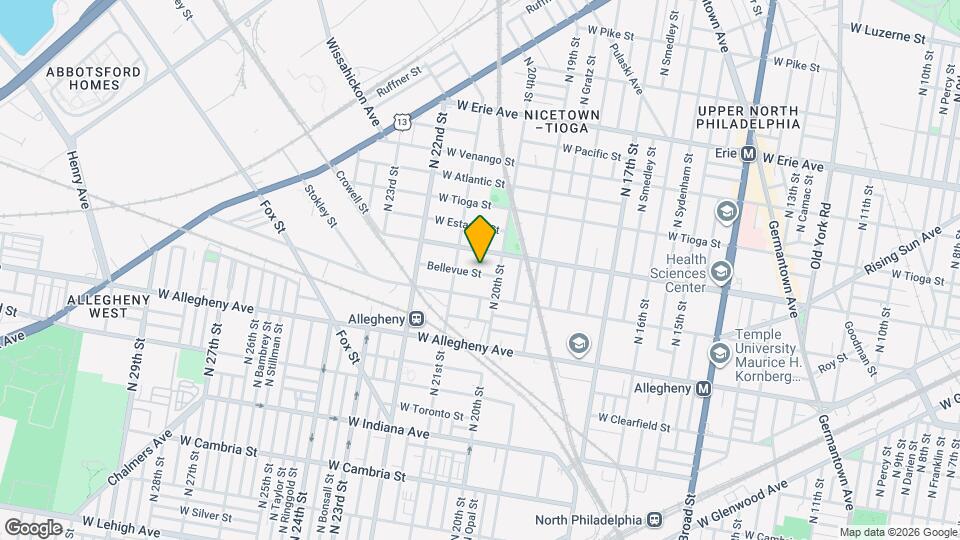 2037 Bellevue St Mapa y Detalles de la Ubicación