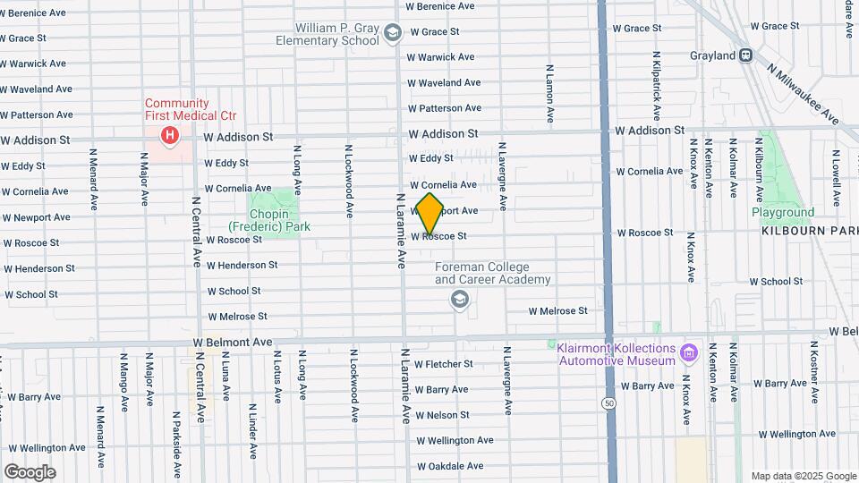 5131 W Roscoe St Map and Location Details
