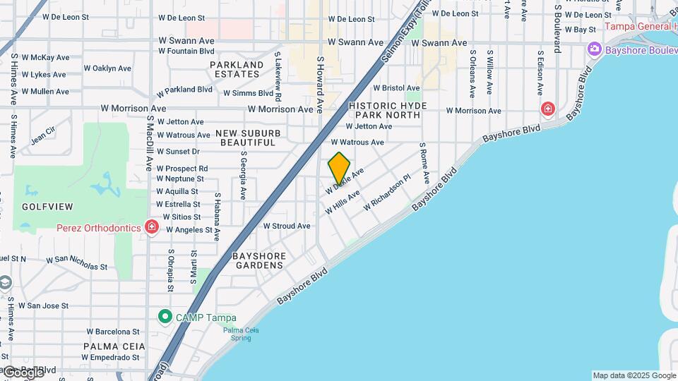 2114 W Dekle Ave Map and Location Details