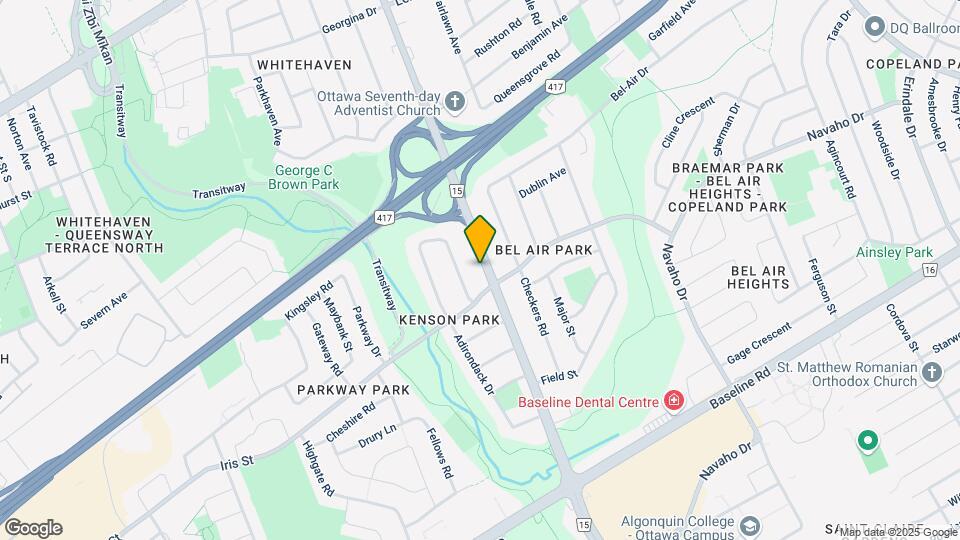 1152 Woodroffe Ave Map and Location Details