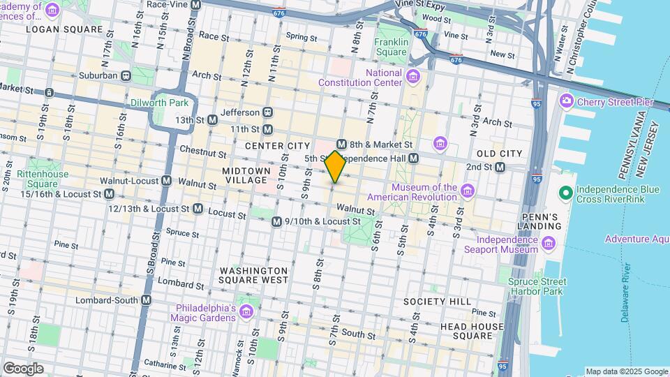 737 Sansom St Map and Location Details