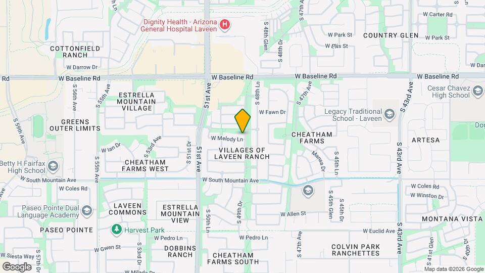 4918 W Melody Ln Map and Location Details