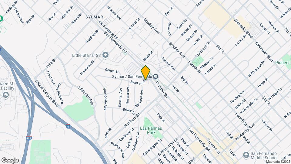 12215 San Fernando Rd Map and Location Details