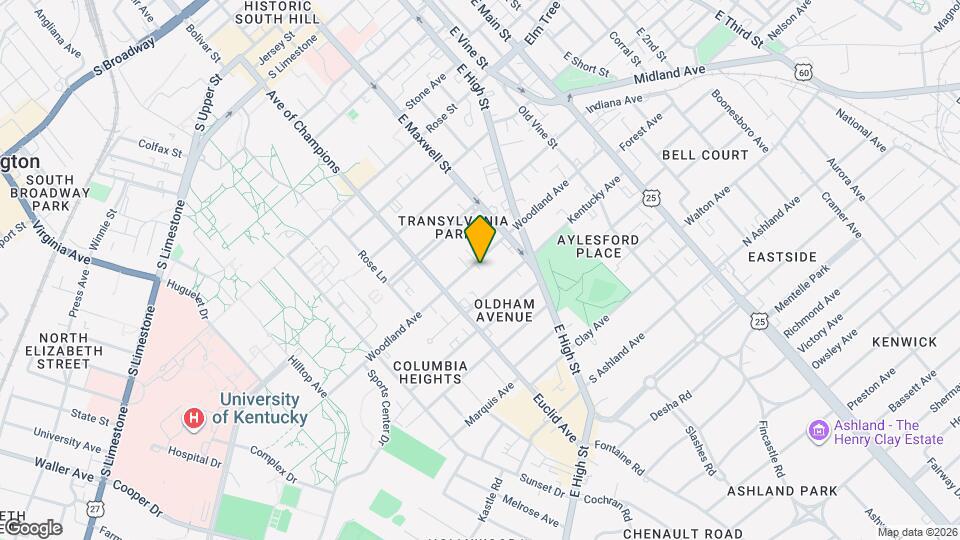 348 Woodland Ave Map and Location Details