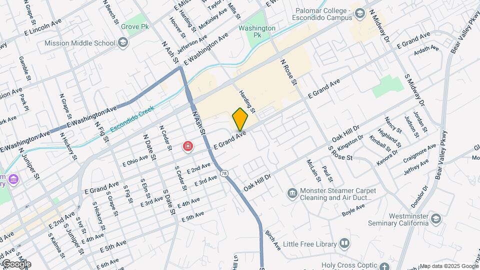 1303 E Grand Ave Mapa y Detalles de la Ubicación