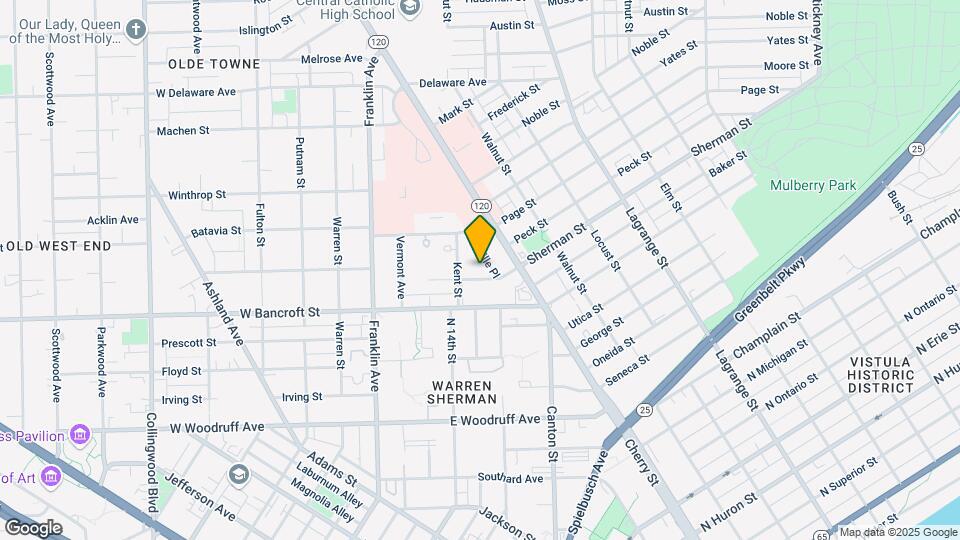 401 Sherman St Map and Location Details