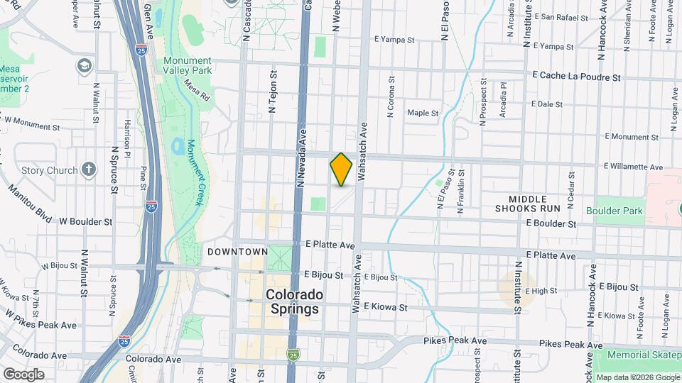 315 E St Vrain St, Unit #4 Map and Location Details