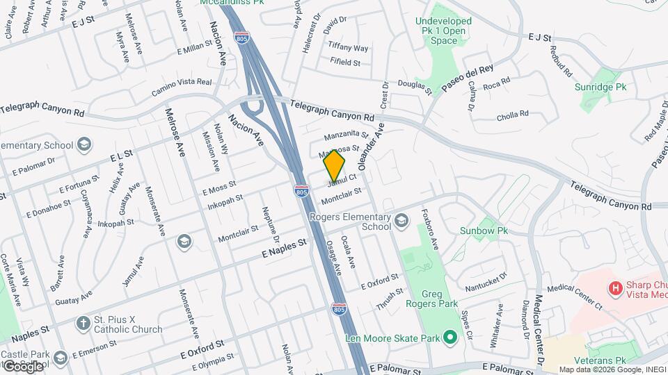 454 Jamul Ct Map and Location Details