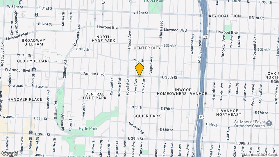 1207 E Armour Blvd-Unit -203 Map and Location Details