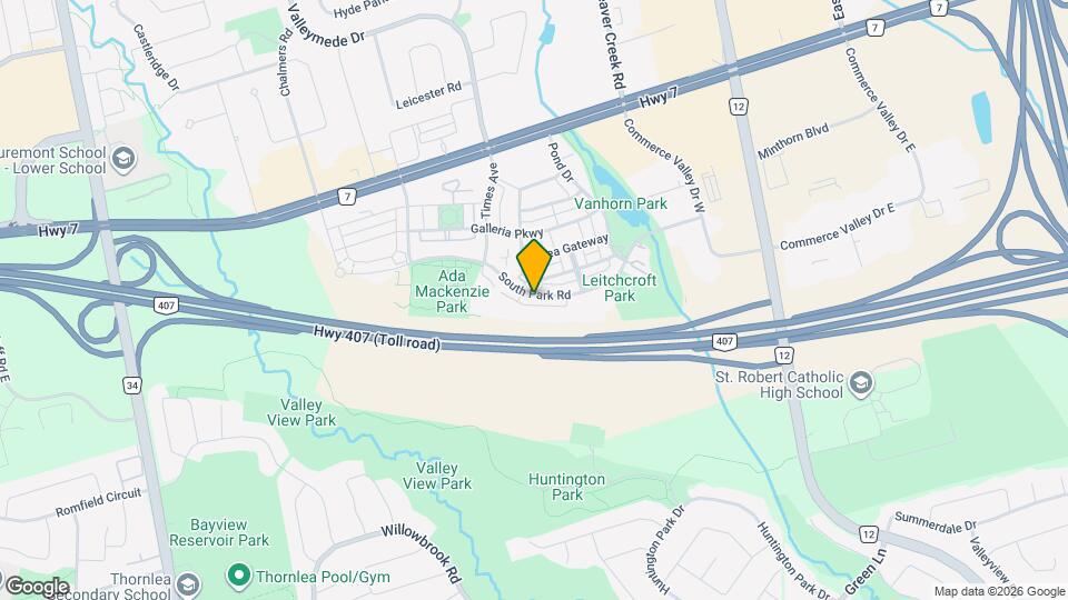 291 South Park Rd Map and Location Details