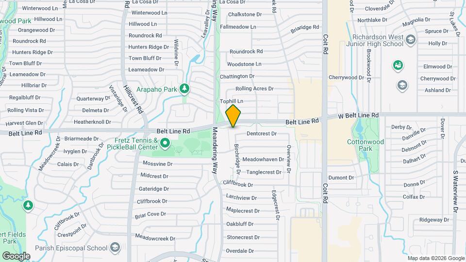 7603 Dentcrest Dr Map and Location Details