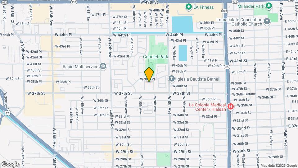 3865 W 9th Ave Map and Location Details