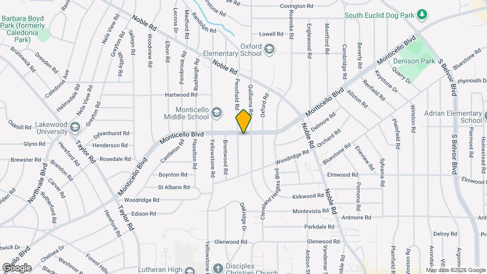 3708 Monticello Blvd Map and Location Details