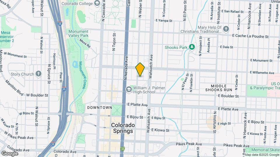 501 N Weber St Map and Location Details