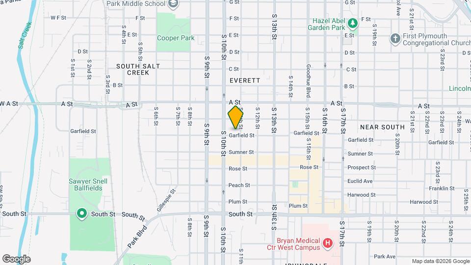 1038 Garfield St Map and Location Details