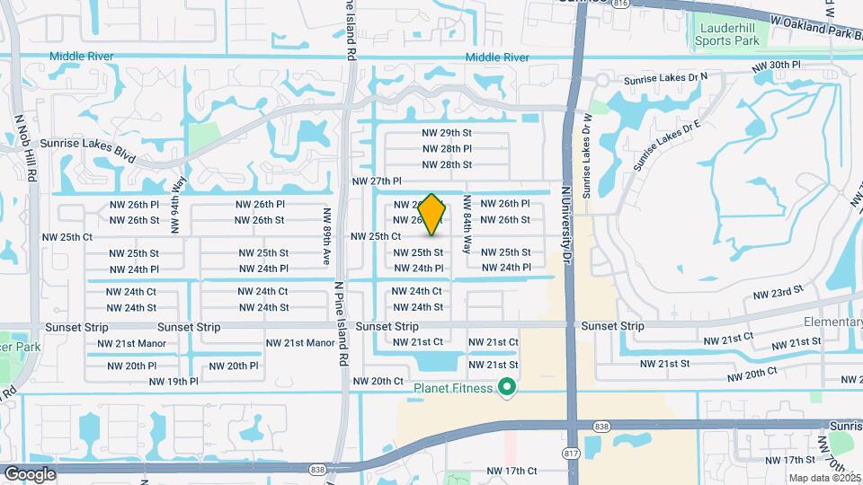 8540 NW 25th Ct Map and Location Details