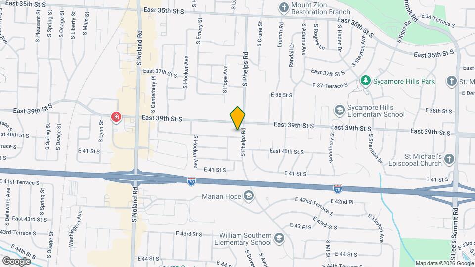 14704 East 39th Terrace S Map and Location Details