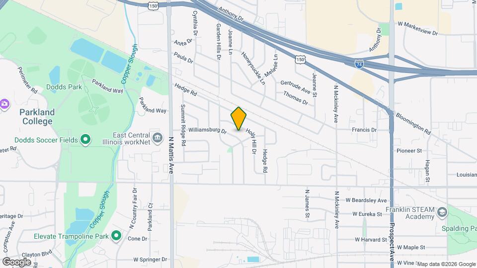 1406 Williamsburg Dr Map and Location Details