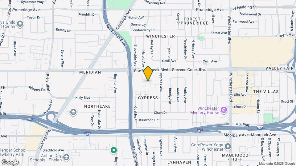 3550 Alden Way Map and Location Details