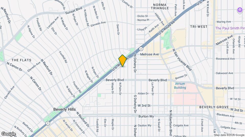 450 N Palm Dr Map and Location Details