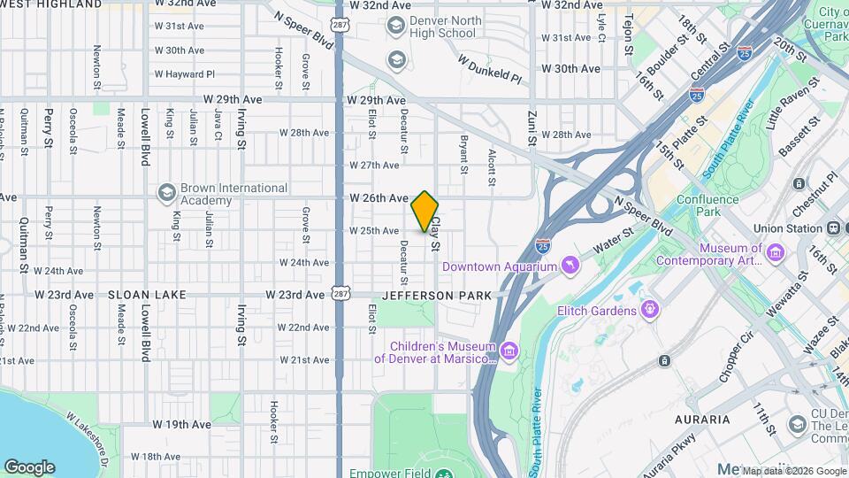 2708 W 25th Ave Map and Location Details