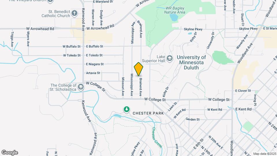 1105 Brainerd Ave Map and Location Details