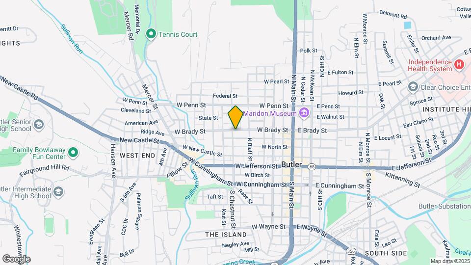 327 W Brady St Mapa y Detalles de la Ubicación