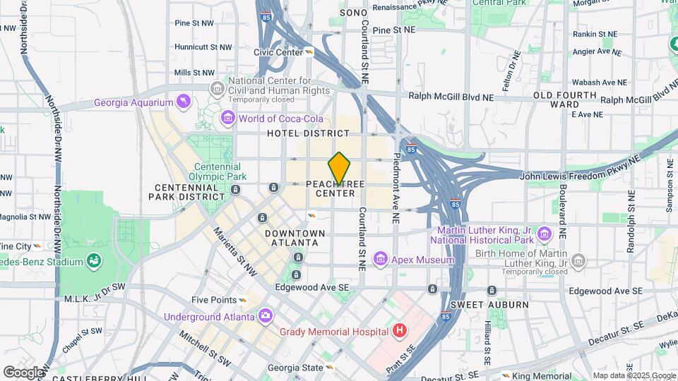161 Peachtree Center Ave NE Map and Location Details