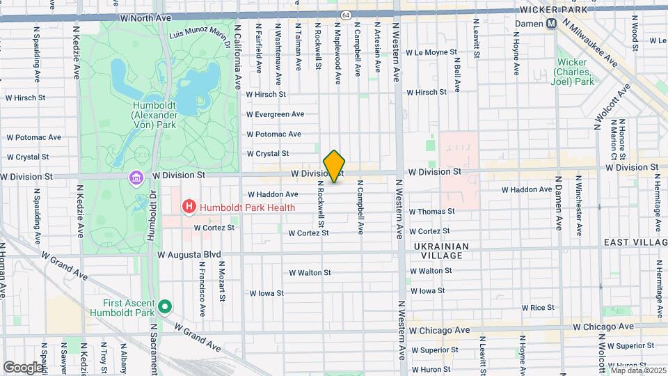 2538 W Haddon Ave, Unit 2F Map and Location Details
