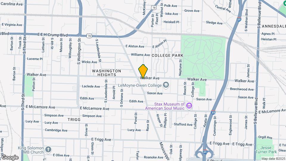 721 Walker Ave Map and Location Details