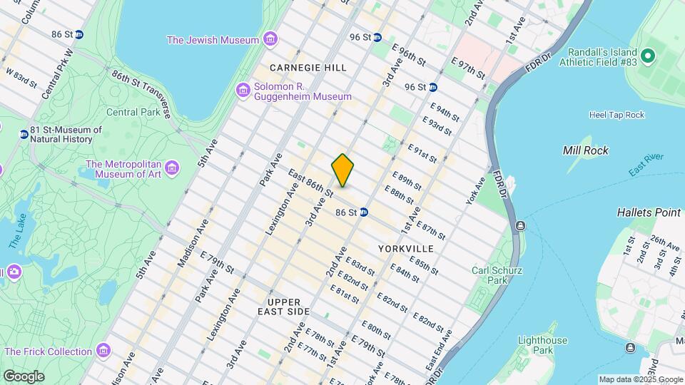 211 E 86th St Mapa y Detalles de la Ubicación
