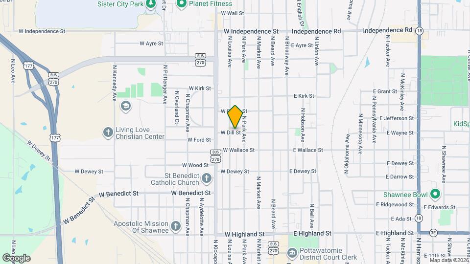 320 W Dill St Map and Location Details