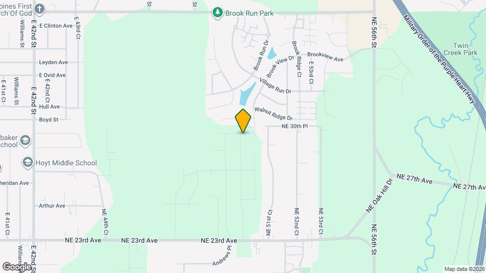 2843 E 50th Ct Mapa y Detalles de la Ubicación