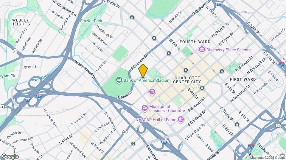 415 S Mint St Map and Location Details