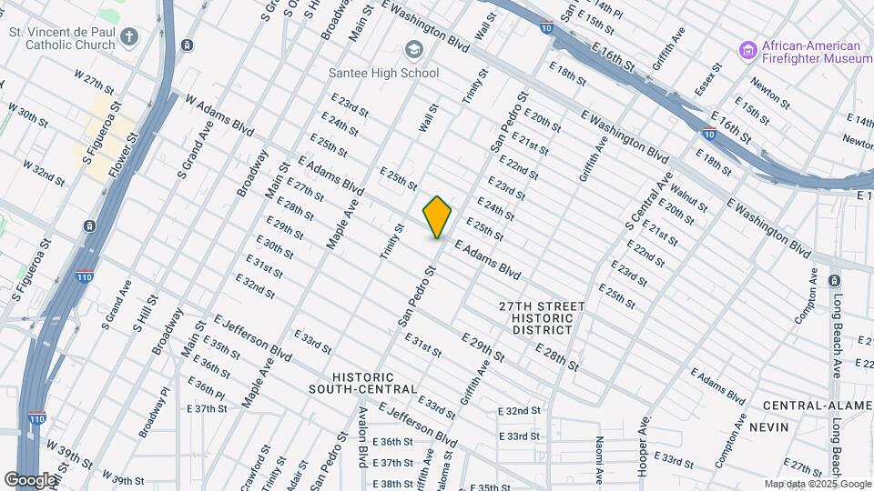 2507-2515 S San Pedro St Map and Location Details