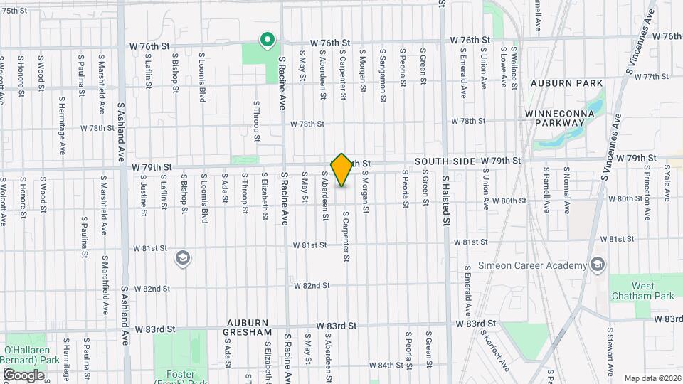 7940 S Carpenter St Map and Location Details