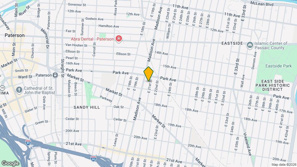 130 E 21st St Map and Location Details