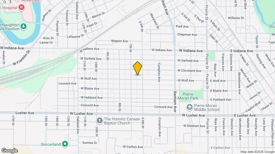 616 W Wolf Ave Map and Location Details