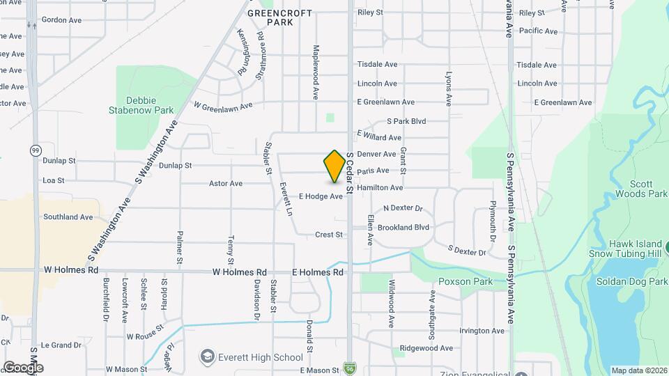 405 E Hodge Ave Map and Location Details